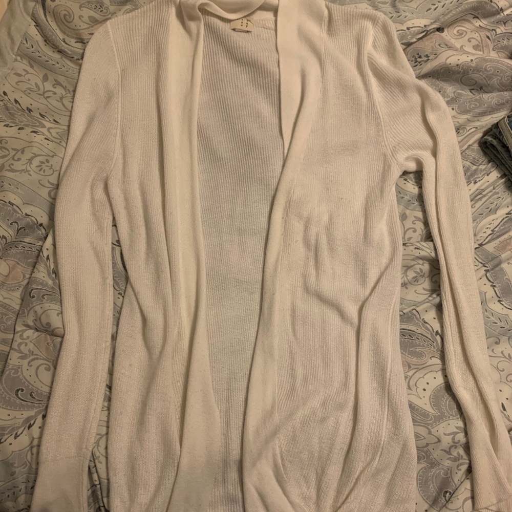White Long Cardigan